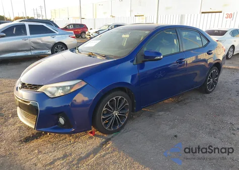 2015 Toyota Corolla S Plus from USA, damaged, VIN 2T1BURHE0FC448366